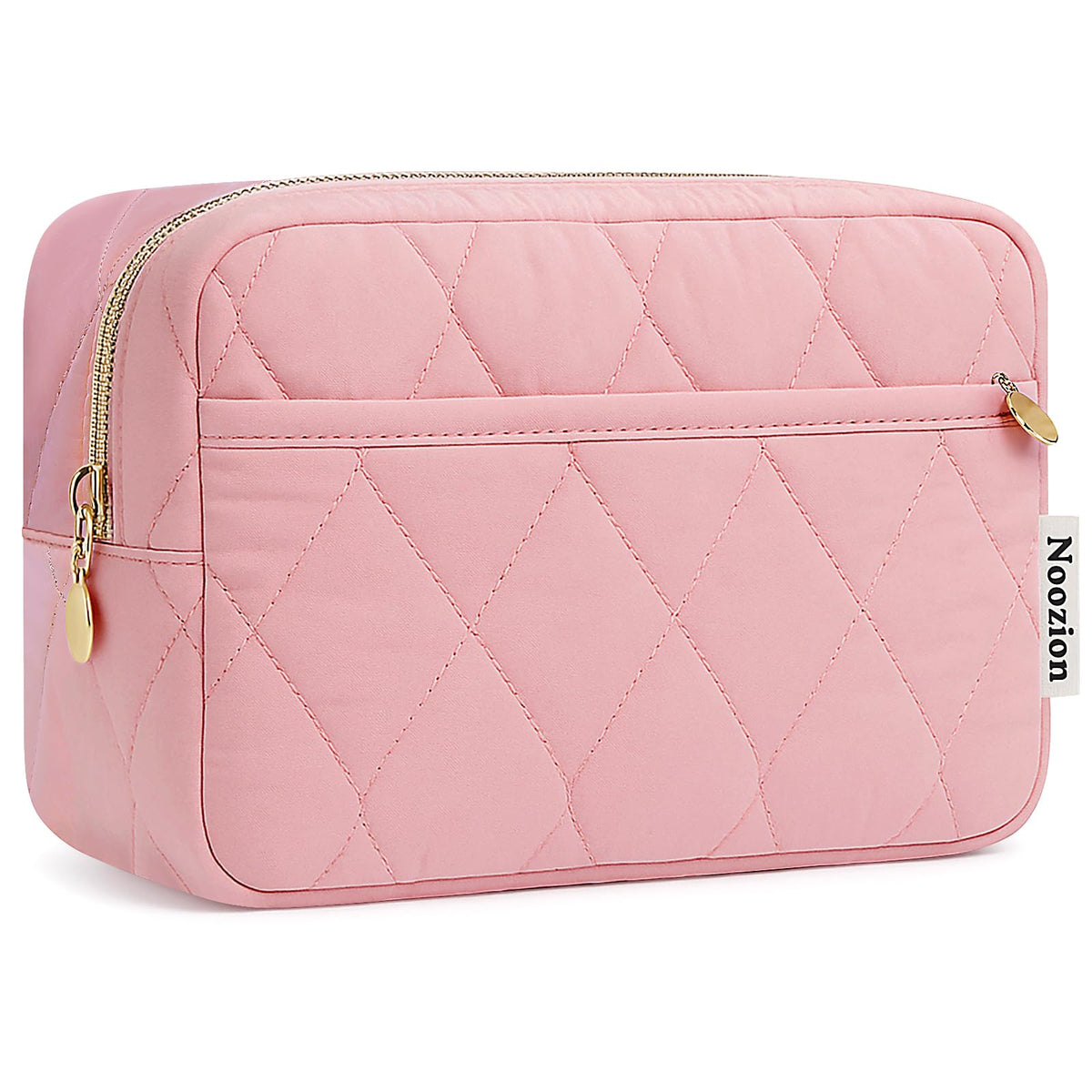 Noozion Makeup Bag Travel Toiletry Bag, Puffy Padded Cosmetic Bag for Women, Makeup Organizer Case, Wide-open Pouch Purse, Travel Essentials