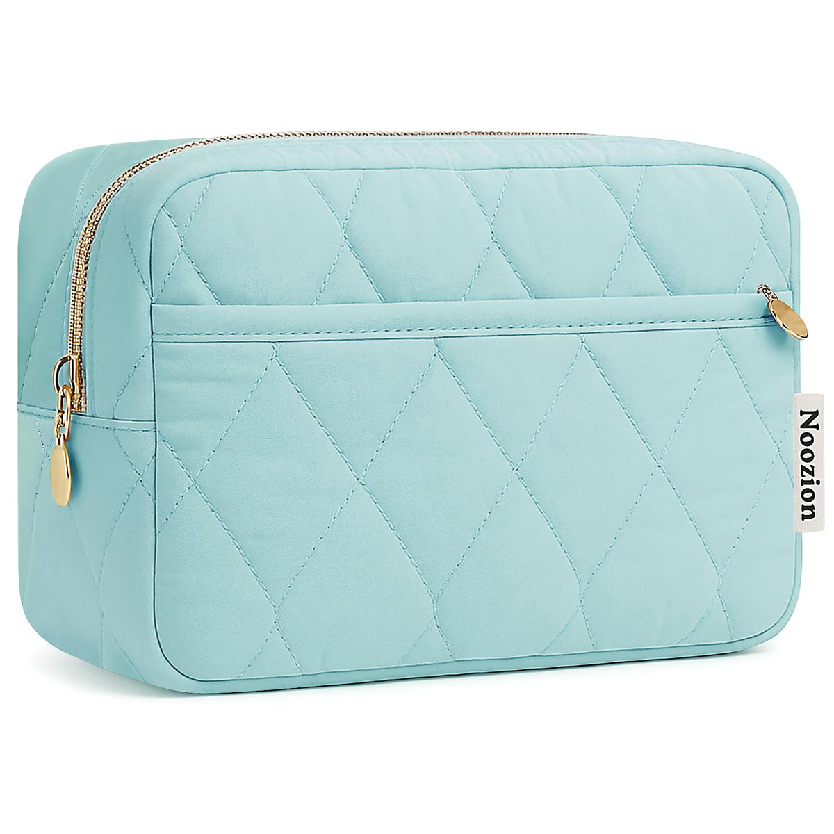 Noozion Makeup Bag Travel Toiletry Bag, Puffy Padded Cosmetic Bag for Women, Makeup Organizer Case, Wide-open Pouch Purse, Travel Essentials