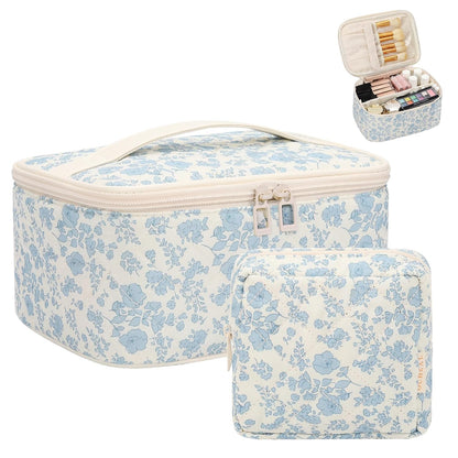 OCHEAL Makeup Bag, Portable Cosmetic Bag Black Make up Case Toiletry Bag