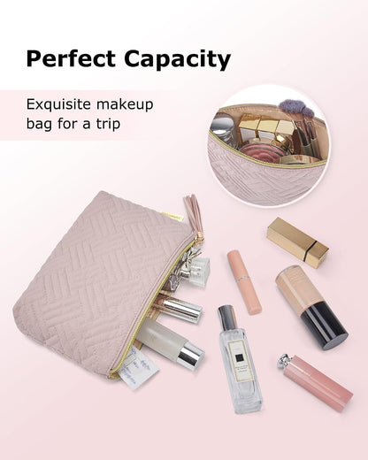 BAGSMART Small Makeup Bag for Women, Zipper Cosmetic Pouch for Purse