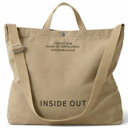 Tote Bag for Women, 16oz Canvas Crossbody, Adjustable Strap