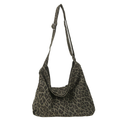 Cotton Tote Handbag Women Canvas Crossbody Beach Bag Hobo Shoulder Tote Bag with 3 External Pocket,Zipper Closure