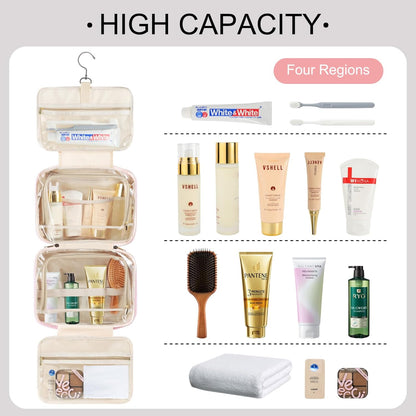 TOPEAST Travel Hanging Toiletry Bag & Makeup Bag for Women Girls Kids Gifts