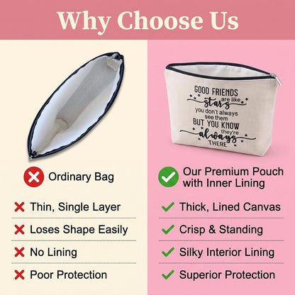Best Friendship Gifts for Women, Friend Birthday Gifts for Women Makeup Bag