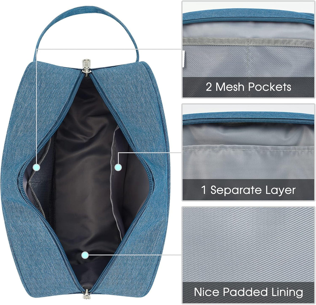 Narwey Travel Toiletry Bag for Women, Dopp Kit Men, Bathroom, Medicine Bag