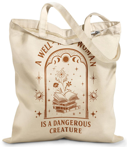 Miss Adola Canvas Tote Bag with Zipper for Women
