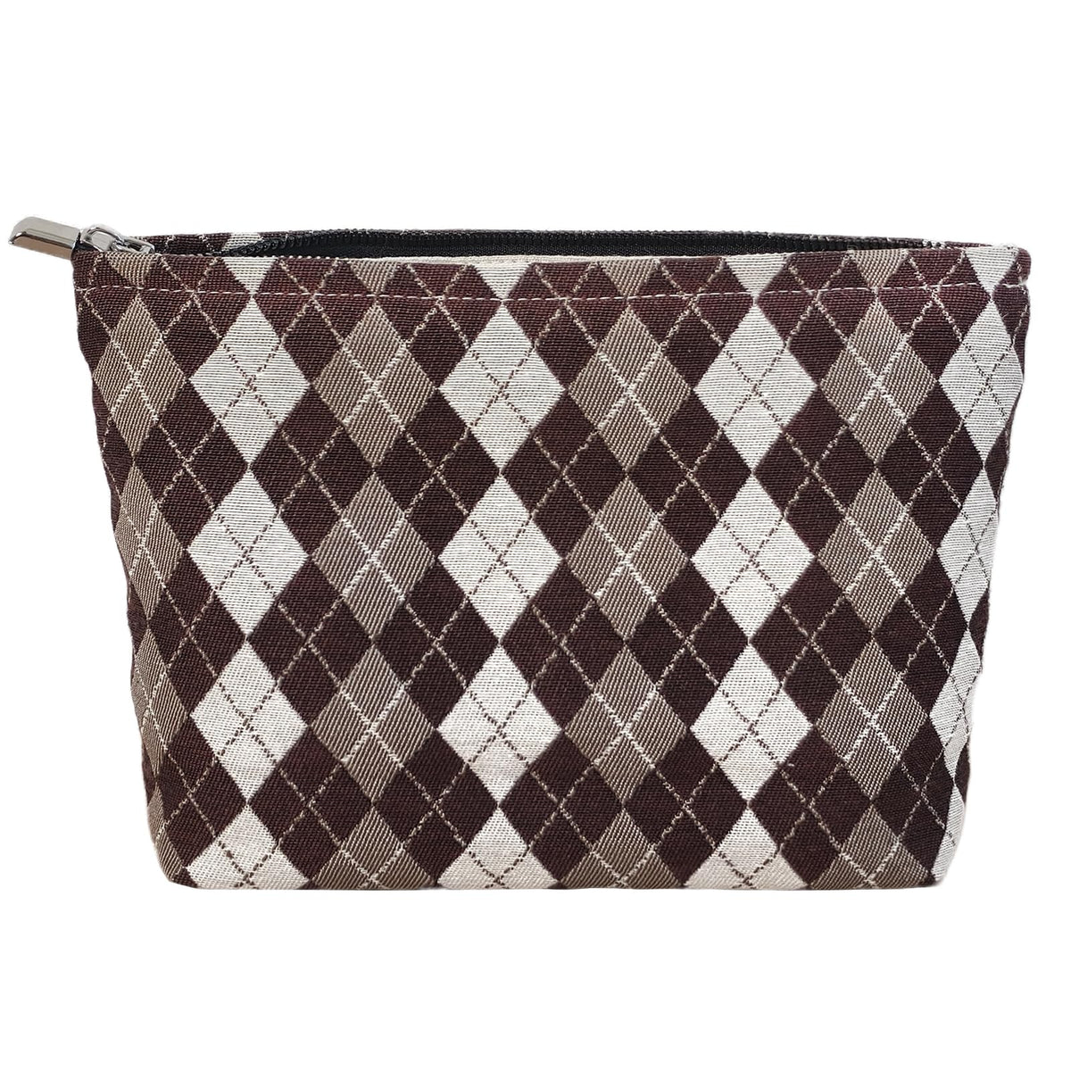 STARDW Leopard Makeup Bag Organizer Cosmetic Bags for Women and Girls,Travel Toiletry Bag Large Capacity Canvas Makeup Zipper Pouch, Purse Organizer Pouches (Brown Leopard)