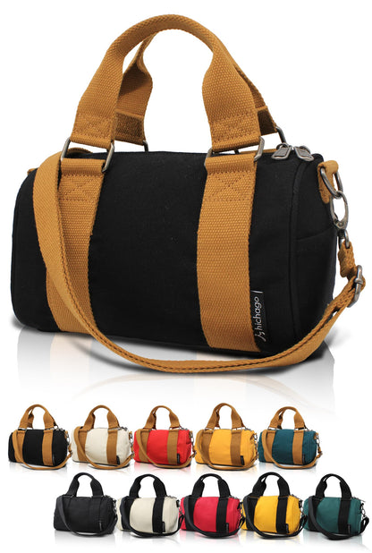 Japan Design Mini Duffel Bag - Purse, CoBoss (Black x Black)