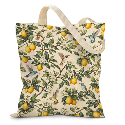 Aesthetic Canvas Tote Bag for Women - with Magnetic Snap Closure & Zipper Inner Pocket Reusable Bag for Shopping