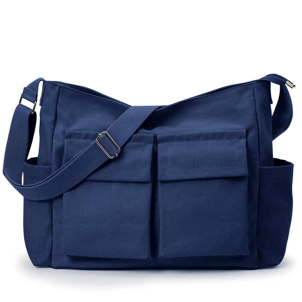 KALIDI Canvas Tote Bag Zipper Large Crossbody Shoulder Bag Messenger Bag