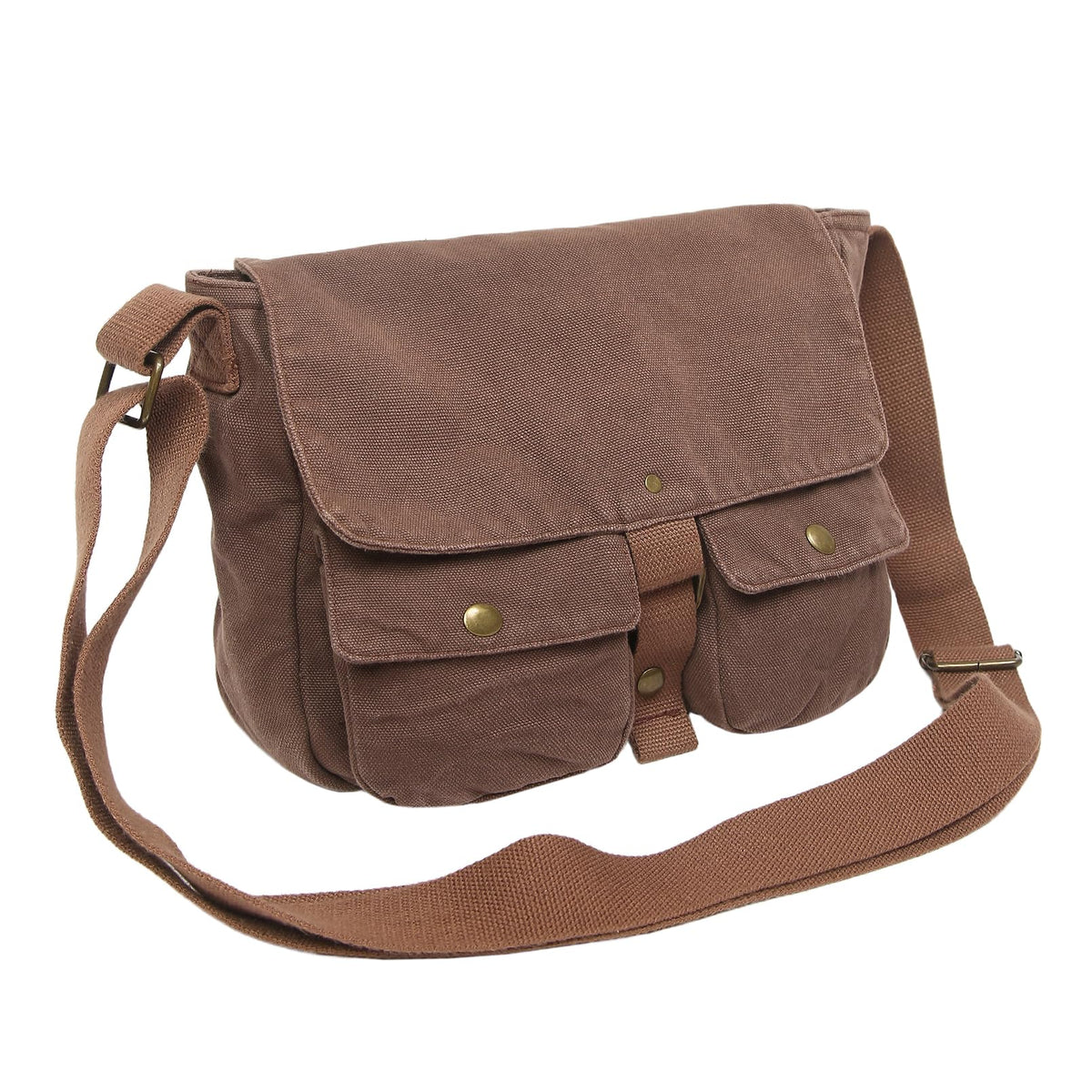 AFGWK School Vintage Canvas Messenger Bag for Men Crossbody Shoulder Bag Satchel Handbags