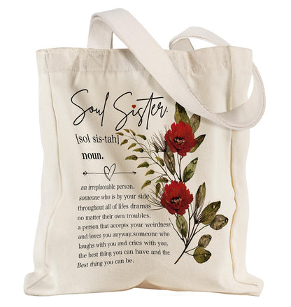 Miss Adola Aesthetic Heavy Canvas Tote Bag with Pocket for Women, Cloth Gusseted Totes Bag with Pattern for Shopping