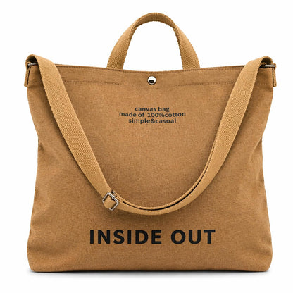 Tote Bag for Women, 16oz Canvas Crossbody, Adjustable Strap