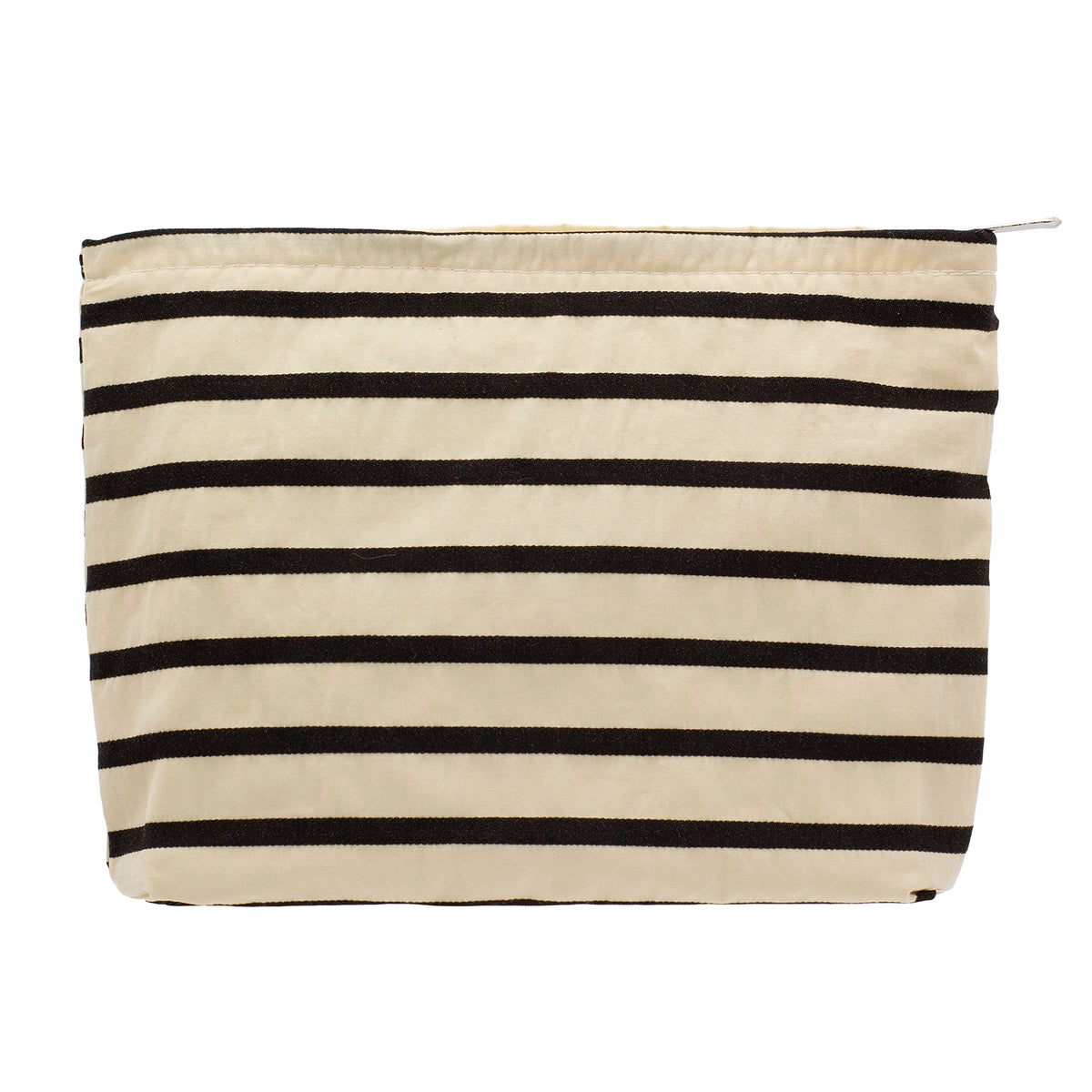 Flat Makeup Bag for Women,Zipper Cosmetic Pouch for Purse,Strawberry Beige