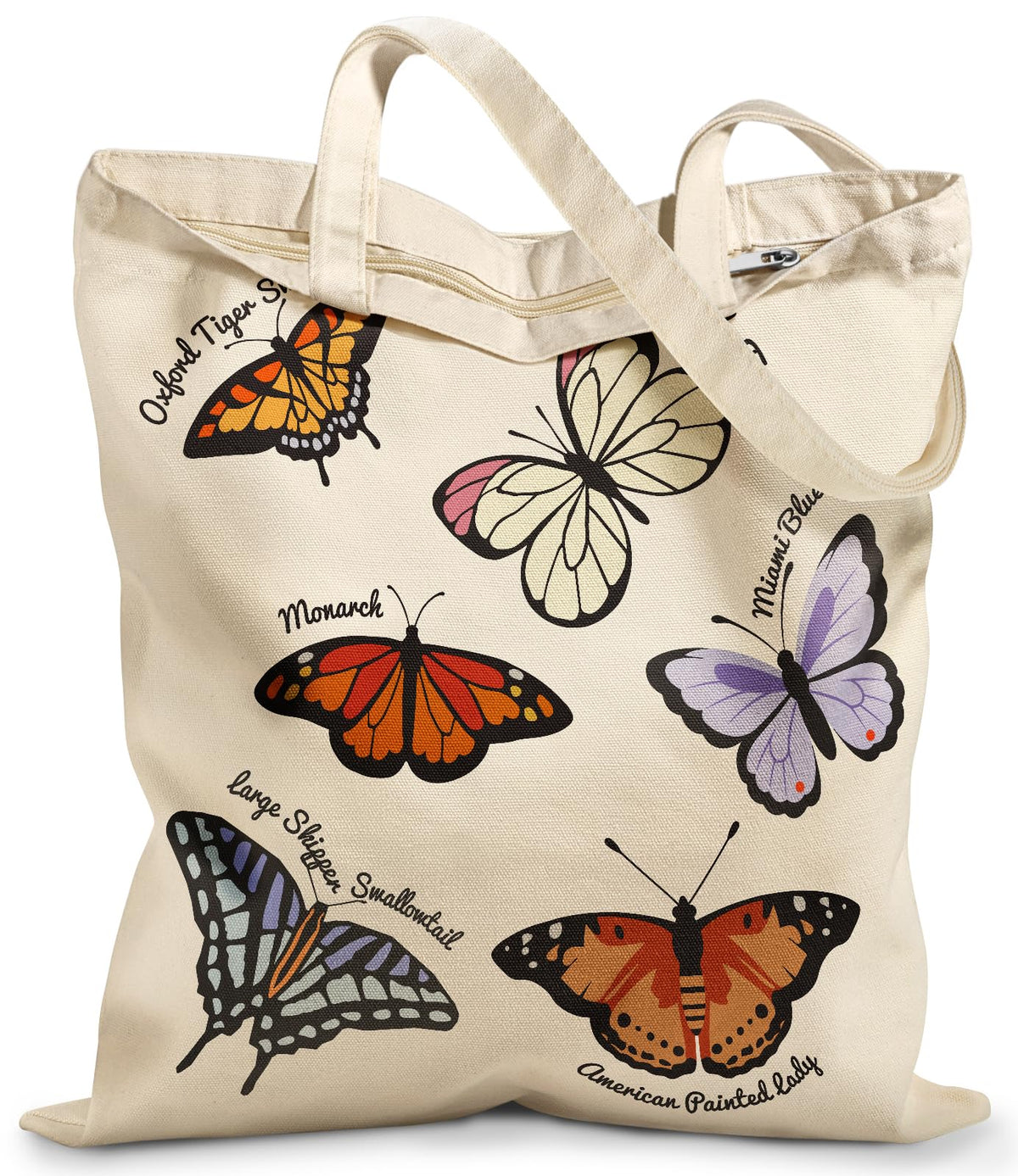 Miss Adola Canvas Tote Bag with Zipper for Women