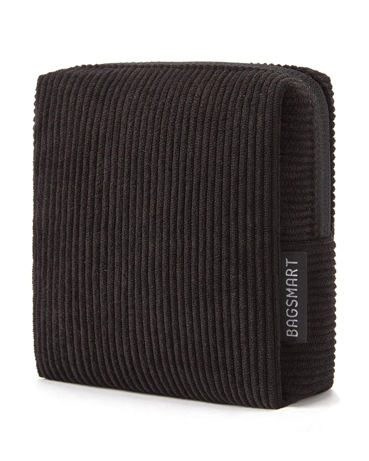 BAGSMART Small Corduroy Makeup Bag, Cosmetic Pouch for Women with Pocket