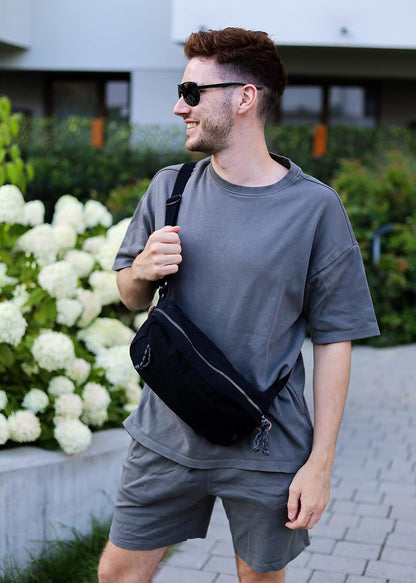GOOTIUM Men’s Crossbody Pack - Canvas Daily Essentials Sling Bag Small Shoulder Backpack