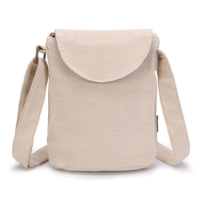 OPQRSTU Women's Retro Small Size Canvas Shoulder Bag Hippie Boho Crossbody Handbag