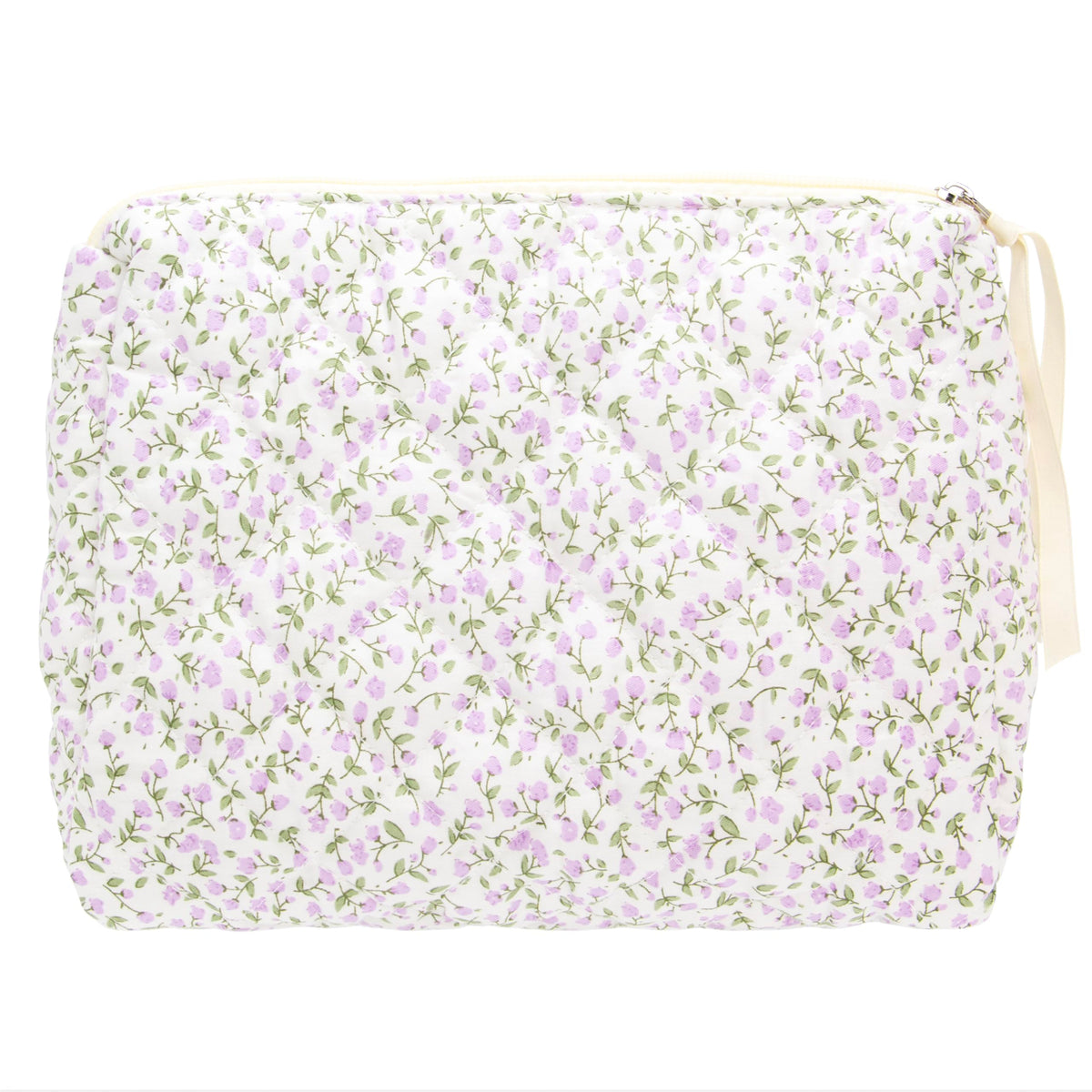 Quilted Makeup Bag for Women, Travel Cosmetic&Toiletry Bag,Gauze Heart