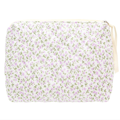 Quilted Makeup Bag for Women, Travel Cosmetic&Toiletry Bag,Gauze Heart
