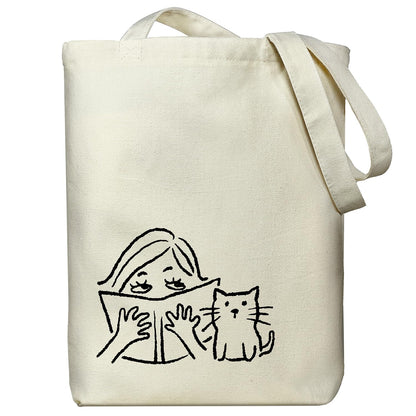 itgowisa Canvas Tote Bag with Zipper Pocket, Reusable Grocery Bag for Daily