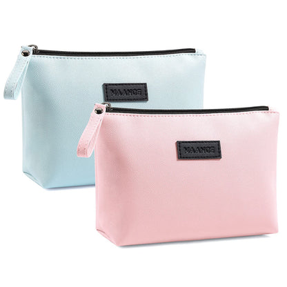 MAANGE Cosmetic Bags for Women Small Makeup Bag for Purse Pu Leather Makeup Pouch Travel Makeup Bag with Zipper Make Up Bag for Travelling