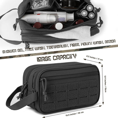 QT&QY Tactical Toiletry Bag For Men Hygiene Bag EDC Military Tool Molle Pouches Small Dopp Kit Mens Shaving Kit Travel shower Bags