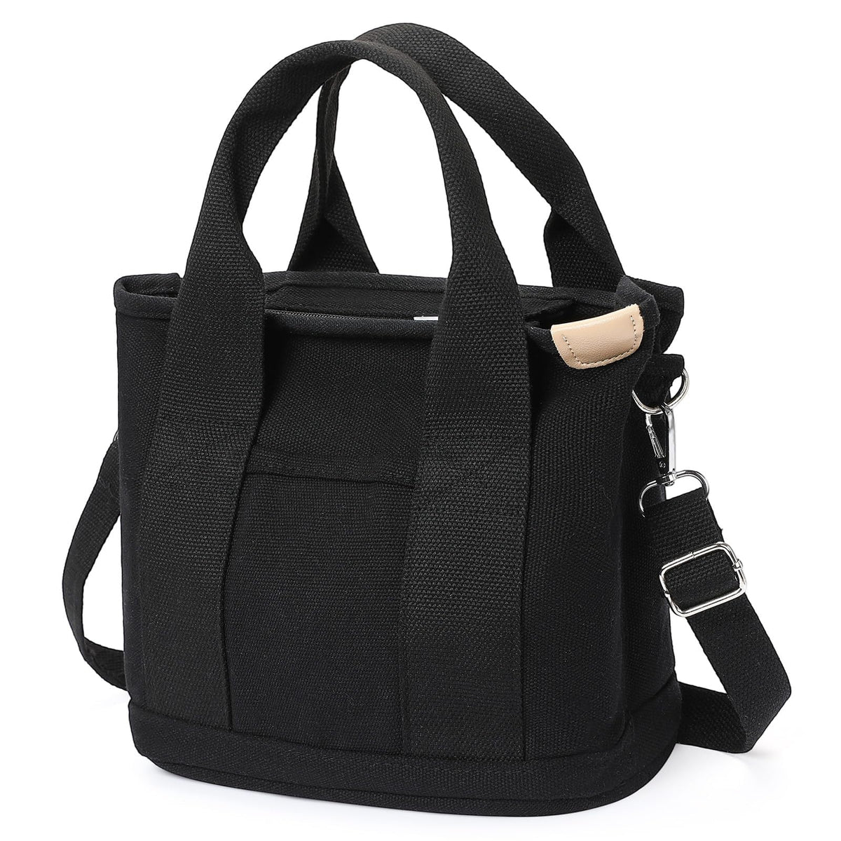 Small Tote Bags for Women Canvas Purses with Zipper Crossbody Mini Tote Satchel Hobo Work Beach Bag Shoulder Handbags