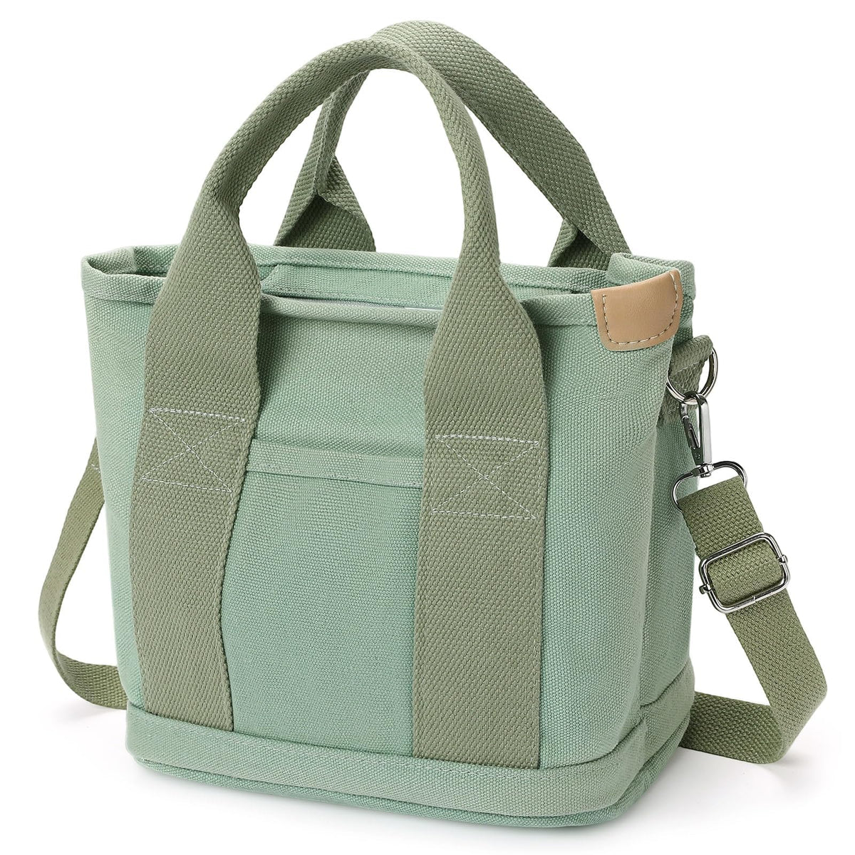 Small Tote Bags for Women Canvas Purses with Zipper Crossbody Mini Tote Satchel Hobo Work Beach Bag Shoulder Handbags