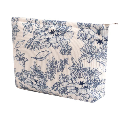 Cosmetic Bags for Women - Corduroy Cosmetic Bag Aesthetic Women Handbags Purses Smile Dots Makeup Organizer Storage Makeup Bag Girls Case Bags (A-Beige)