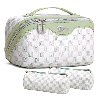 BOYATU Travel Makeup Bag Organizer: 3 Pcs Large Cosmetic Bags Set for Women