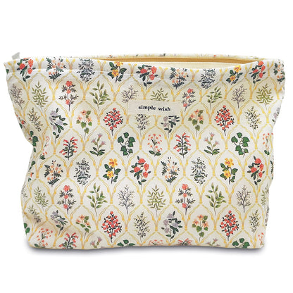 STARDW Leopard Makeup Bag Organizer Cosmetic Bags for Women and Girls,Travel Toiletry Bag Large Capacity Canvas Makeup Zipper Pouch, Purse Organizer Pouches (Brown Leopard)