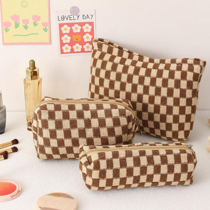 LYDZTION Makeup Bag Cosmetic Bag for Women,1Pcs Large Capacity Makeup Bags and 1Pcs Pencil Case Makeup Brushes Storage Bag Travel Toiletry Bag Organizer