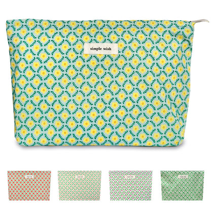 STARDW Leopard Makeup Bag Organizer Cosmetic Bags for Women and Girls,Travel Toiletry Bag Large Capacity Canvas Makeup Zipper Pouch, Purse Organizer Pouches (Brown Leopard)