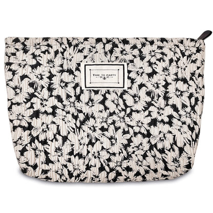 STARDW Leopard Makeup Bag Organizer Cosmetic Bags for Women and Girls,Travel Toiletry Bag Large Capacity Canvas Makeup Zipper Pouch, Purse Organizer Pouches (Brown Leopard)