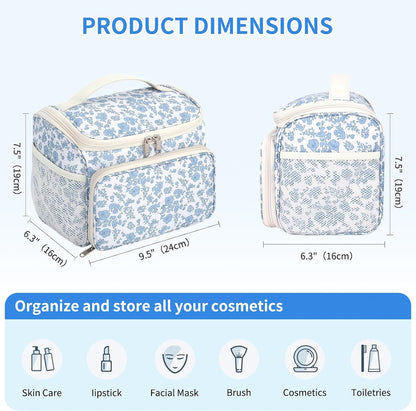 Makeup Bag for Women, Travel Makeup Case Organizer, Large Cosmetic Storage