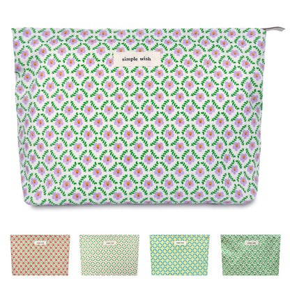 STARDW Leopard Makeup Bag Organizer Cosmetic Bags for Women and Girls,Travel Toiletry Bag Large Capacity Canvas Makeup Zipper Pouch, Purse Organizer Pouches (Brown Leopard)
