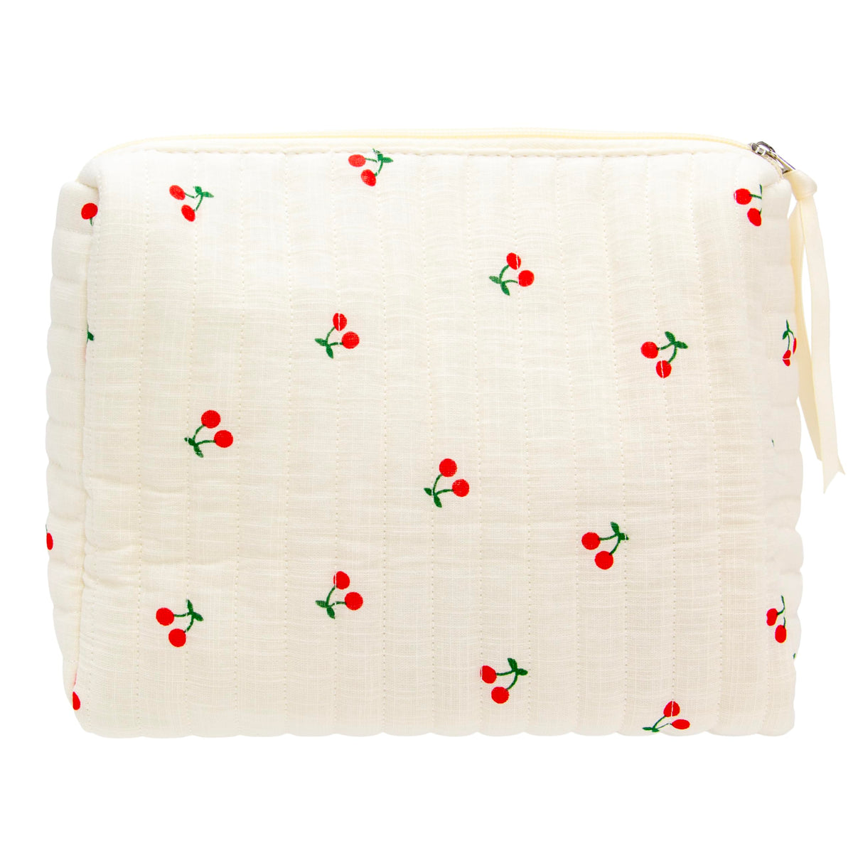 Quilted Makeup Bag for Women, Travel Cosmetic&Toiletry Bag,Gauze Heart