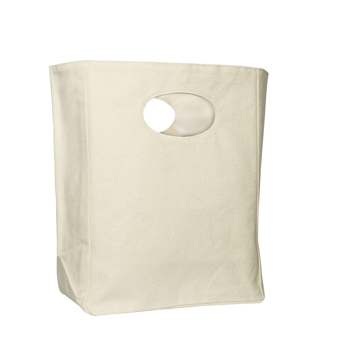 Organic Cotton Canvas Lunch Bag - Eco Friendly & Machine Washable | Perfect for Men, Women & Kids | Reusable Lunch Tote for Work, School - Easy to Clean Water Resistant Interior Liner (1 Bag - White)