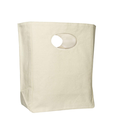 Organic Cotton Canvas Lunch Bag - Eco Friendly & Machine Washable | Perfect for Men, Women & Kids | Reusable Lunch Tote for Work, School - Easy to Clean Water Resistant Interior Liner (1 Bag - White)