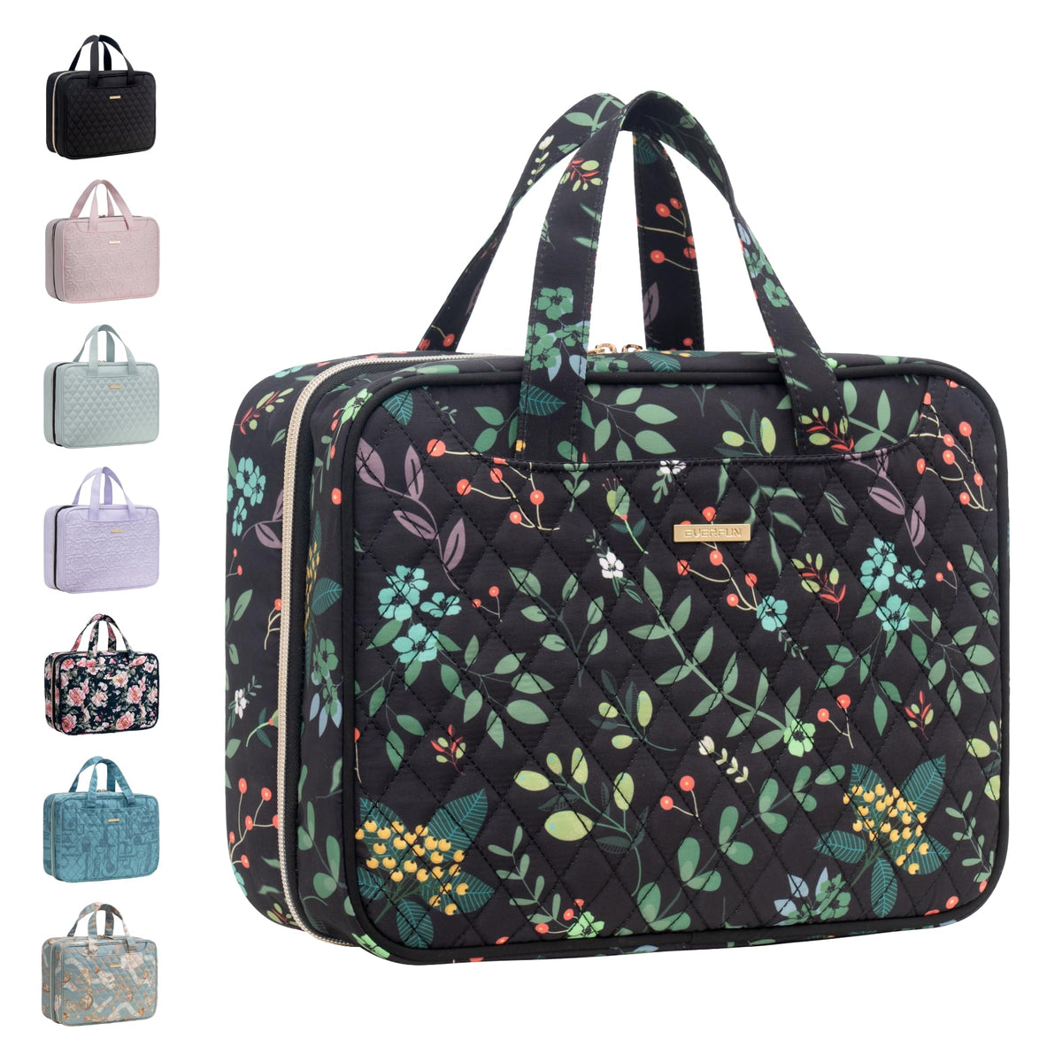 Everfun Hanging Travel Toiletry Bag Women, Leakproof Wet Dry Compartments