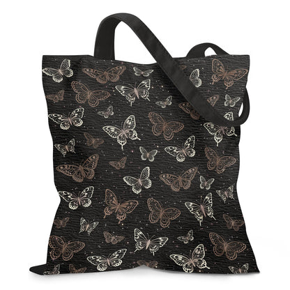 Aesthetic Canvas Tote Bag for Women - with Magnetic Snap Closure & Zipper Inner Pocket Reusable Bag for Shopping