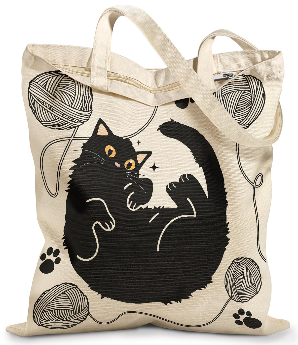 Miss Adola Canvas Tote Bag with Zipper for Women