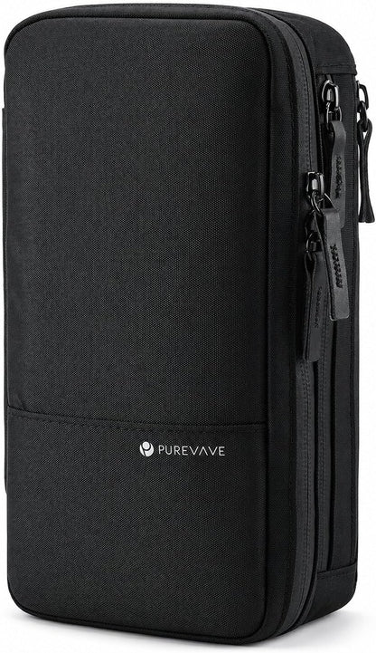Purevave Compact Mens Toiletry Travel Bag Hanging, Mens Dopp Kit for Travel Waterproof, Wash Pouch Black