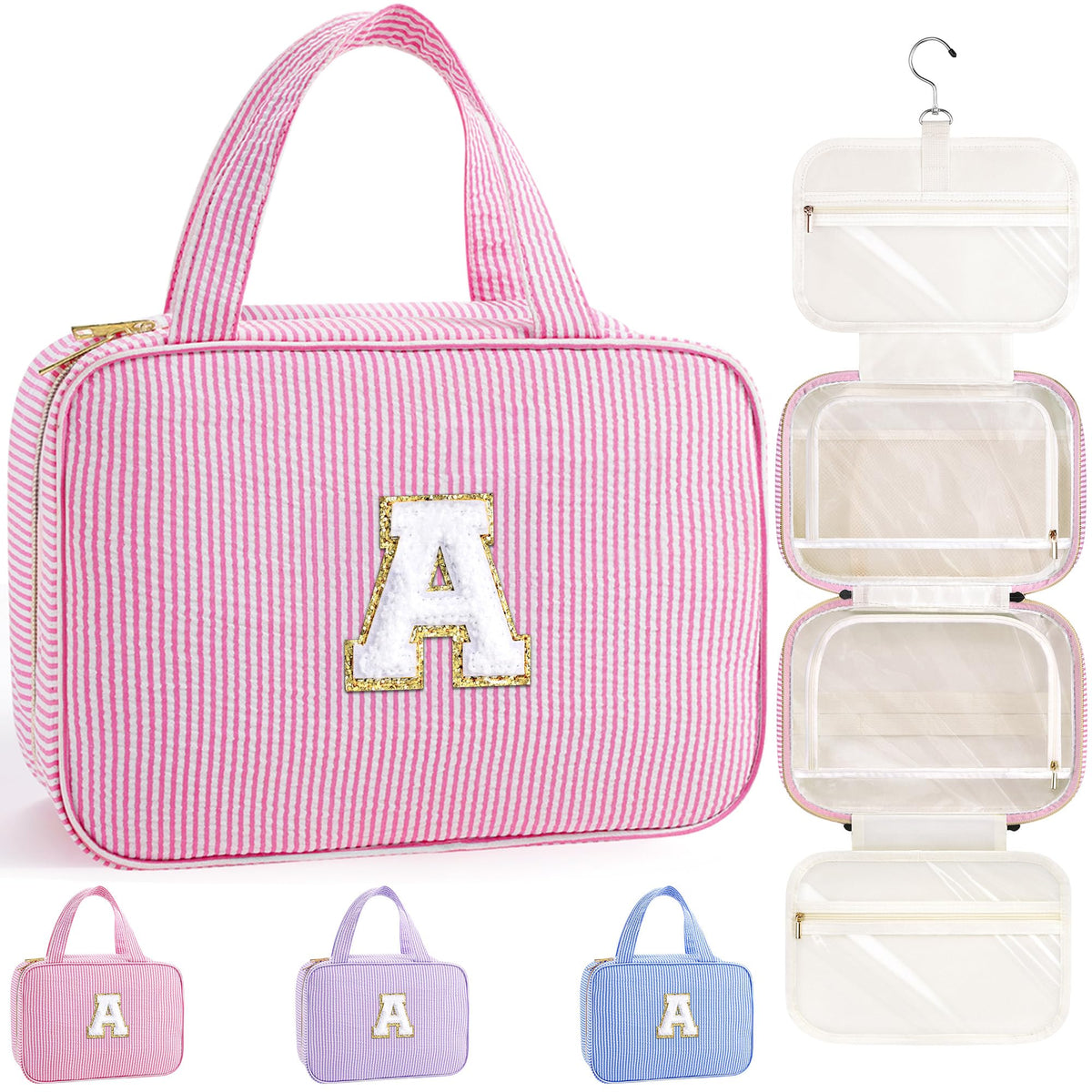 TOPEAST Travel Hanging Toiletry Bag & Makeup Bag for Women Girls Kids Gifts