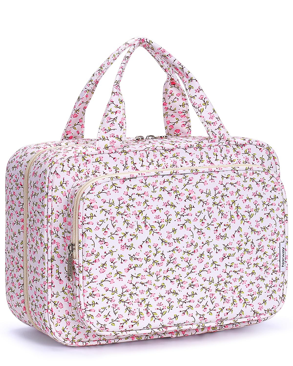 Narwey Hanging Toiletry Bag for Women, Travel Makeup Cosmetic Organizer Bag