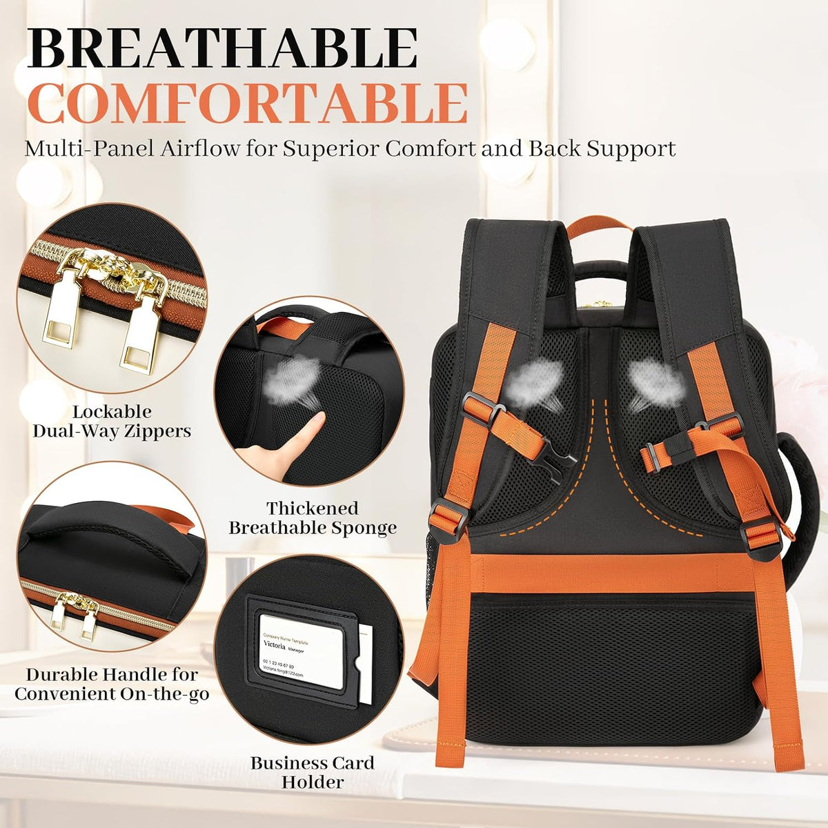 Makeup Backpack, Extra Large Makeup Case Bag with 4 Pouches, Professional Cosmetic Storage Organizer Bag with Adjustable Divider & Brush Slots, Travel Makeup Artist Kit Set Bag for Makeup Artists