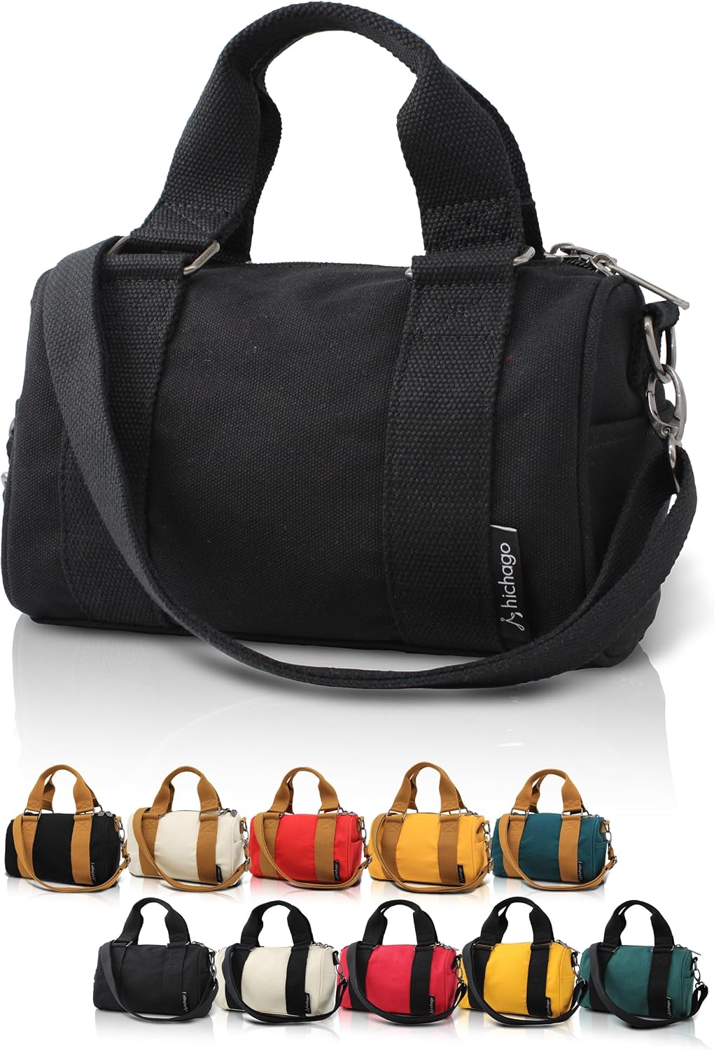 Japan Design Mini Duffel Bag - Purse, CoBoss (Black x Black)