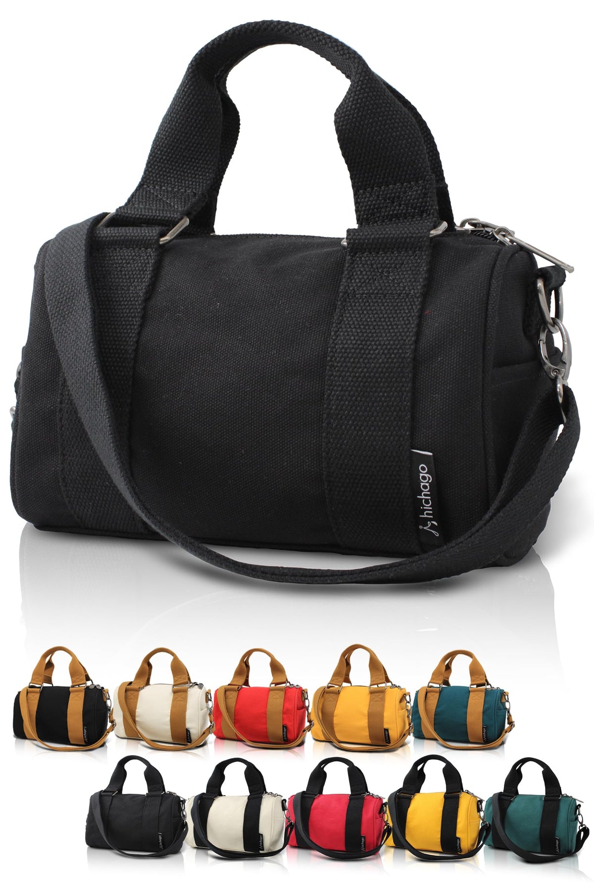Japan Design Mini Duffel Bag - Purse, CoBoss (Black x Black)