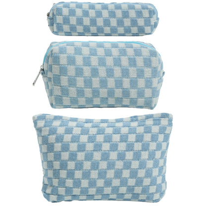 LYDZTION Makeup Bag Cosmetic Bag for Women,1Pcs Large Capacity Makeup Bags and 1Pcs Pencil Case Makeup Brushes Storage Bag Travel Toiletry Bag Organizer